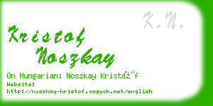 kristof noszkay business card